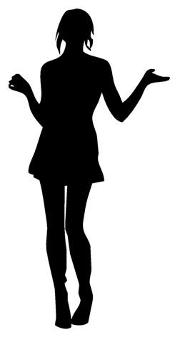 Sexy Girl Silhouette v8 Decal Sticker 