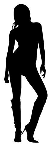 Sexy Girl Silhouette v9 Decal Sticker 