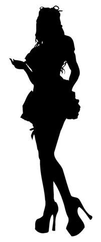Sexy Girl Silhouette Decal Sticker 