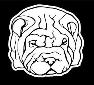 Shar-Pei Head Decal Sticker 