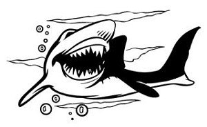 Shark v7 Decal Sticker 