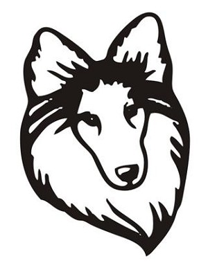 Shetland Sheepdog Head v3 Decal Sticker 