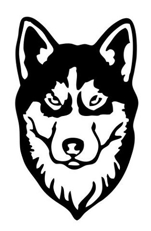 Siberian Husky Head v2 Decal Sticker 