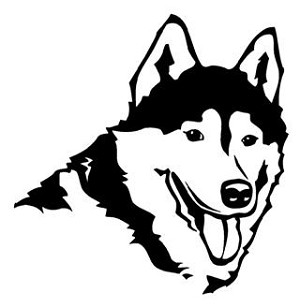 Siberian Husky Head Decal Sticker 