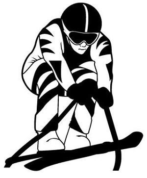 Skiing v1 Decal Sticker 