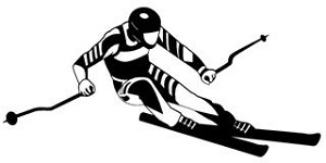 Skiing v2 Decal Sticker 