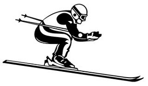 Skiing v3 Decal Sticker 