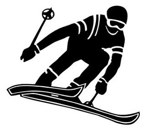 Skiing v5 Decal Sticker 