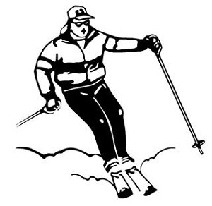 Skiing v6 Decal Sticker 