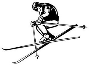 Skiing v7 Decal Sticker 