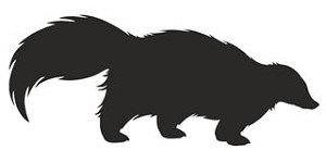 Skunk Silhouette v2 Decal Sticker 