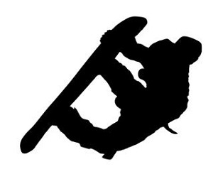 Snowboard Silhouette v10 Decal Sticker 