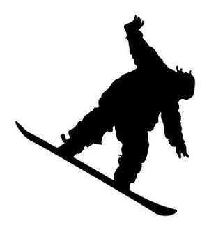 Snowboard Silhouette v11 Decal Sticker 