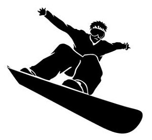 Snowboard Silhouette v12 Decal Sticker 