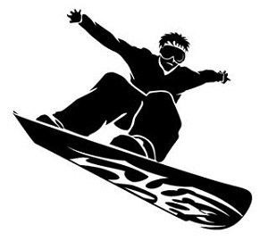 Snowboard Silhouette v13 Decal Sticker 