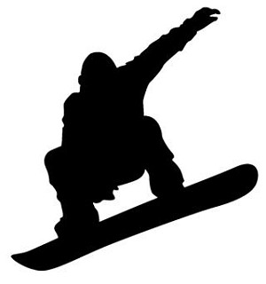 Snowboard Silhouette v2 Decal Sticker 