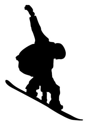 Snowboard Silhouette v3 Decal Sticker 
