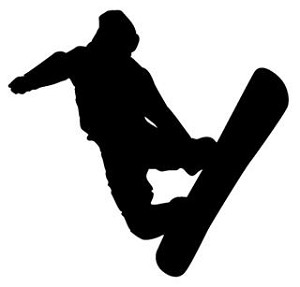 Snowboard Silhouette v4 Decal Sticker 