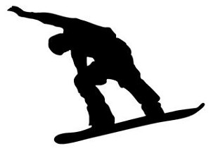 Snowboard Silhouette v5 Decal Sticker 