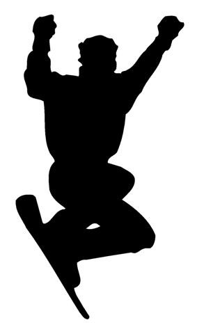 Snowboard Silhouette v6 Decal Sticker 