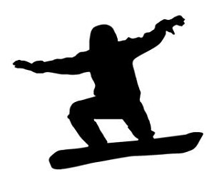 Snowboard Silhouette v8 Decal Sticker 