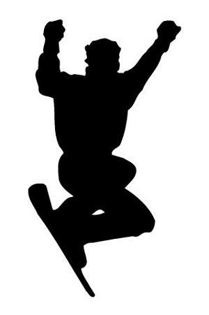 Snowboard Silhouette v9 Decal Sticker 
