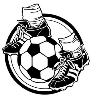 Soccer Ball And Feet Decal Sticker 