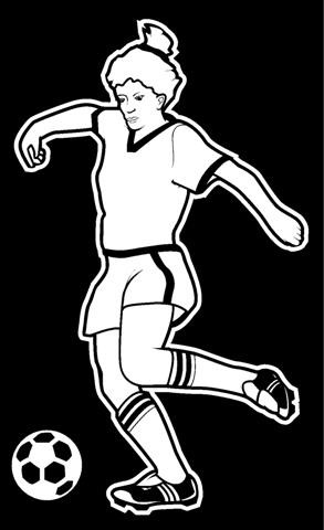 Soccer Girl v1 Decal Sticker 