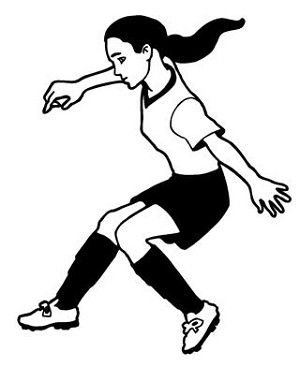 Soccer Girl v2 Decal Sticker 
