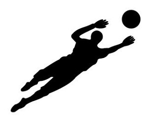 Soccer Goalie Silhouette Decal Sticker 