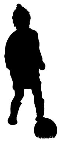Soccer Kid Silhouette v2 Decal Sticker 