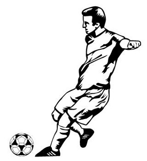 Soccer Player v1 Decal Sticker 