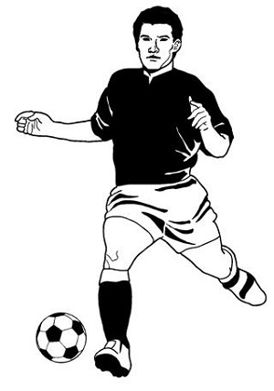 Soccer Player v2 Decal Sticker 
