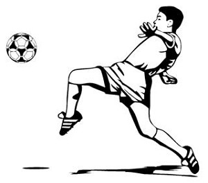 Soccer Player v6 Decal Sticker 