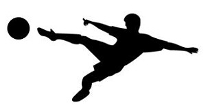 Soccer Player Silhouette v1 Decal Sticker 