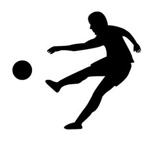 Soccer Player Silhouette v2 Decal Sticker 