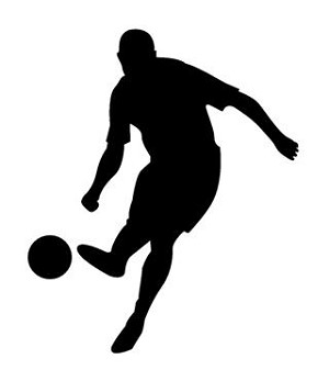 Soccer Player Silhouette v3 Decal Sticker 