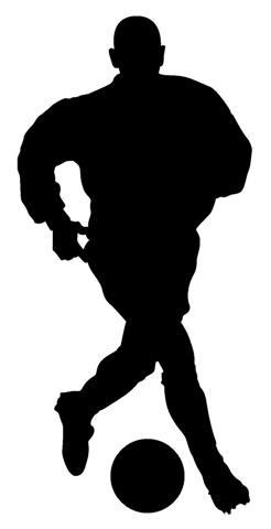 Soccer Player Silhouette v4 Decal Sticker 