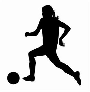 Soccer Player Silhouette v5 Decal Sticker 