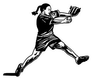Softball Pitcher v1 Decal Sticker 