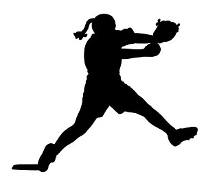 Softball Pitcher Silhouette Decal Sticker 