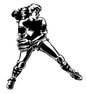 Softball Player v1 Decal Sticker 