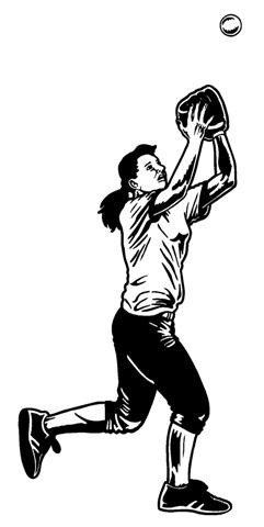Softball Player v2 Decal Sticker 
