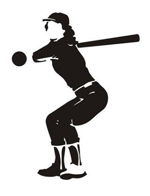 Softball Player v5 Decal Sticker 