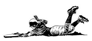 Softball Slide Decal Sticker 