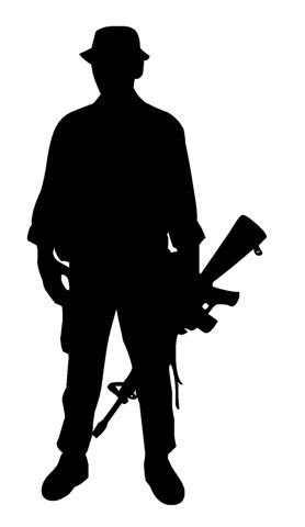 Soldier Silhouette v10 Decal Sticker 