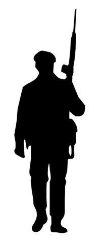 Soldier Silhouette v11 Decal Sticker 