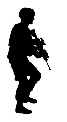 Soldier Silhouette v12 Decal Sticker 