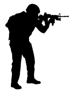 Soldier Silhouette v13 Decal Sticker 