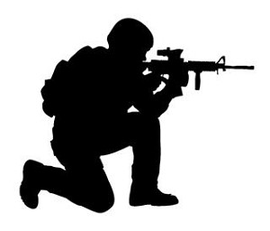 Soldier Silhouette v14 Decal Sticker 